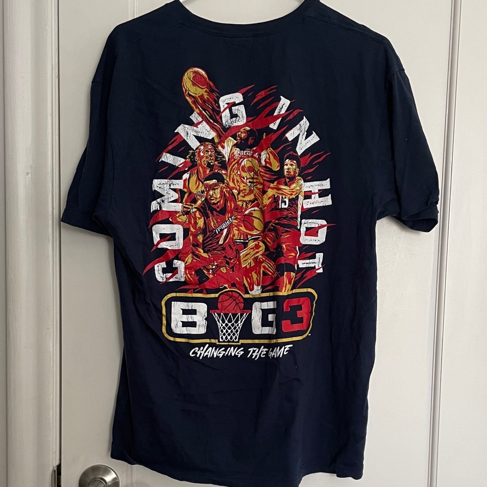 Big 3 Basketball Navy Blue Men's T-Shirt
